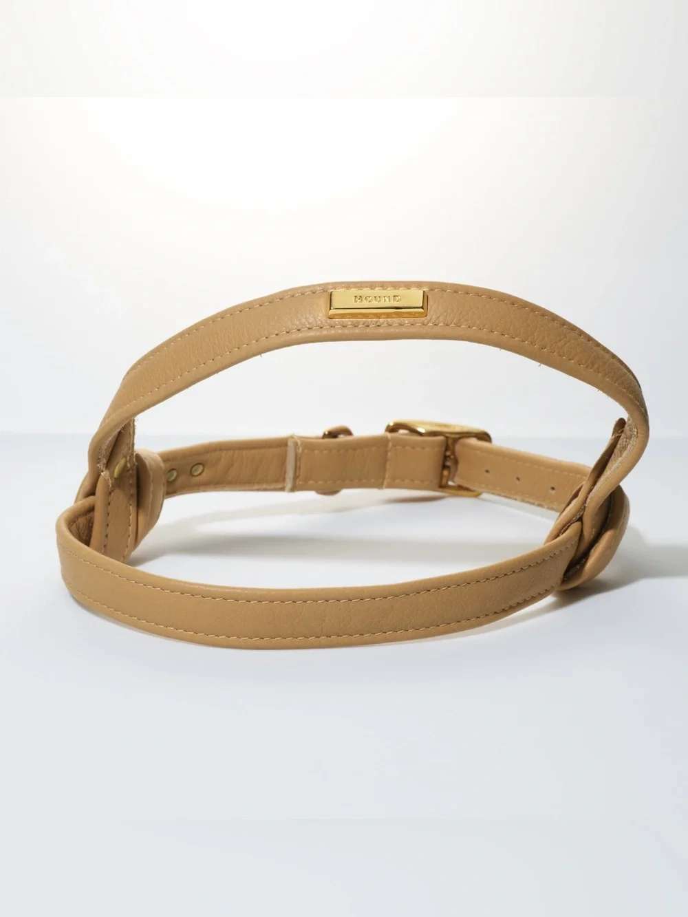 Dog Harness Hound Collection Belted Leather Harness Genuine Nude Leather
